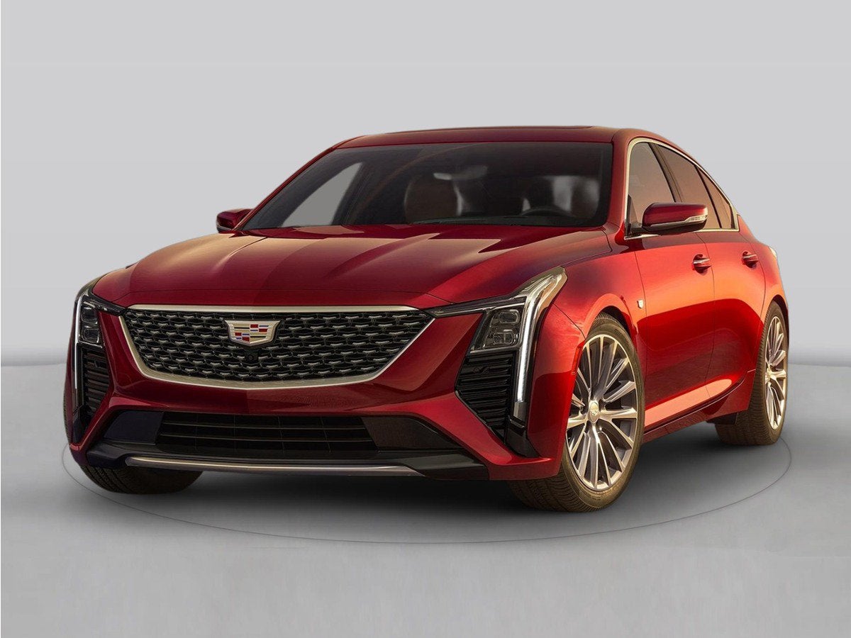 2026 Cadillac CT5 Premium Luxury in Argent Silver Metallic — front three-quarter view