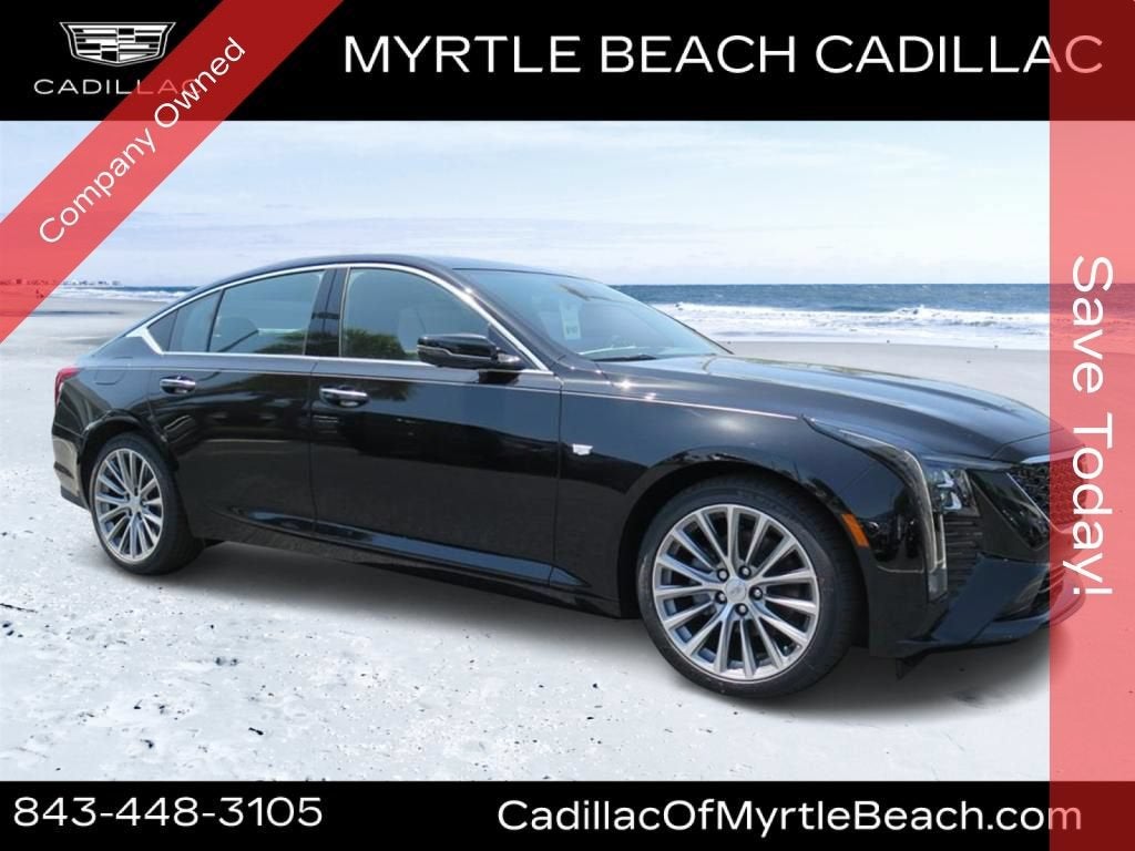 2026 Cadillac CT5 Premium Luxury in Black Raven — front three-quarter view