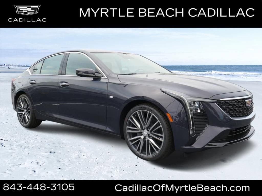 2026 Cadillac CT5 Premium Luxury in Midnight Sky Metallic — front three-quarter view