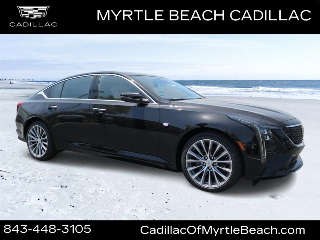 2026 Cadillac CT5 Premium Luxury in Black Raven — front three-quarter view