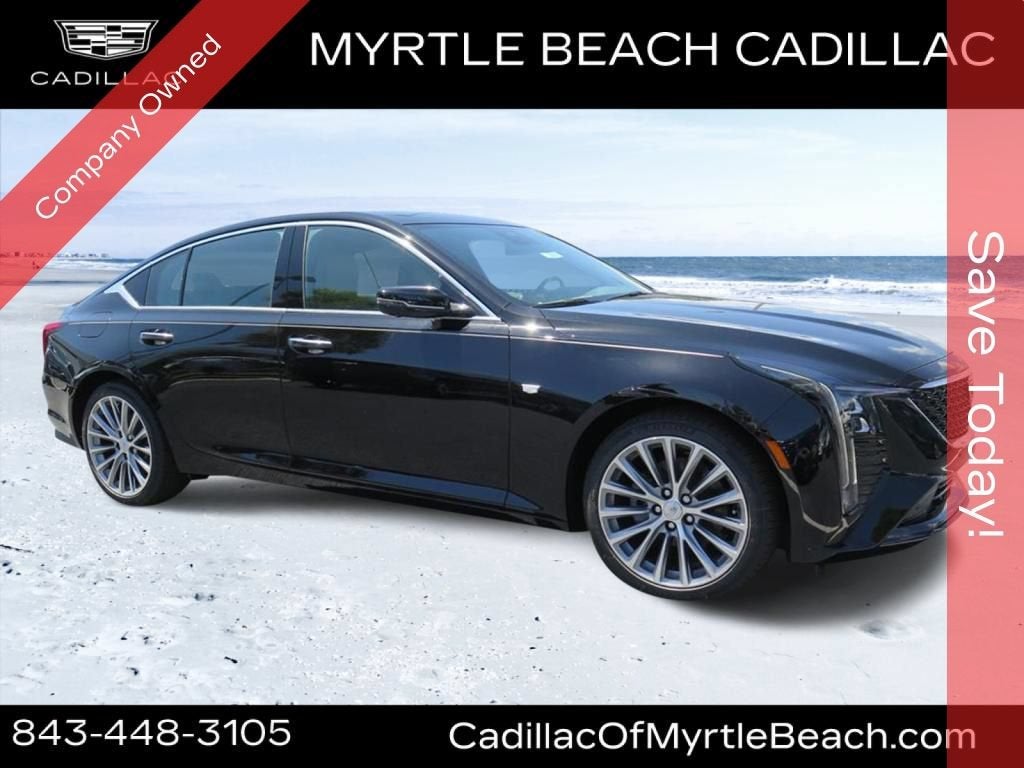 2026 Cadillac CT5 Premium Luxury in Black Raven — front three-quarter view