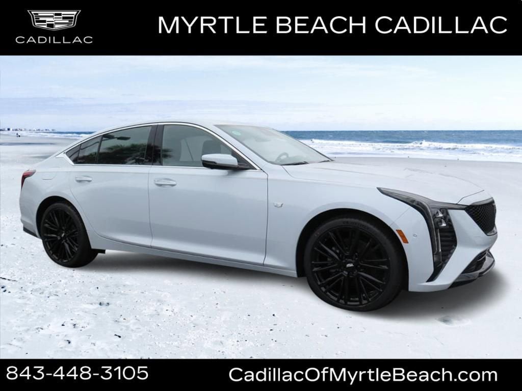 2026 Cadillac CT5 Premium Luxury in Vibrant White Tricoat — front three-quarter view