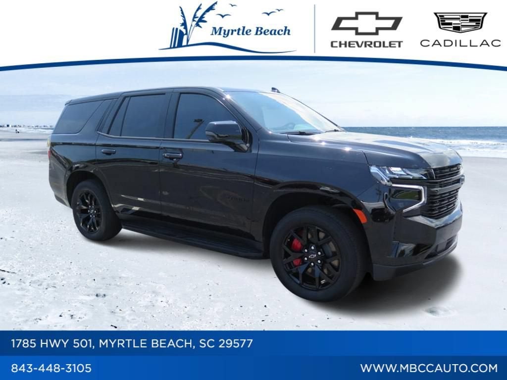 2024 Chevrolet Tahoe RST in Black — front three-quarter view