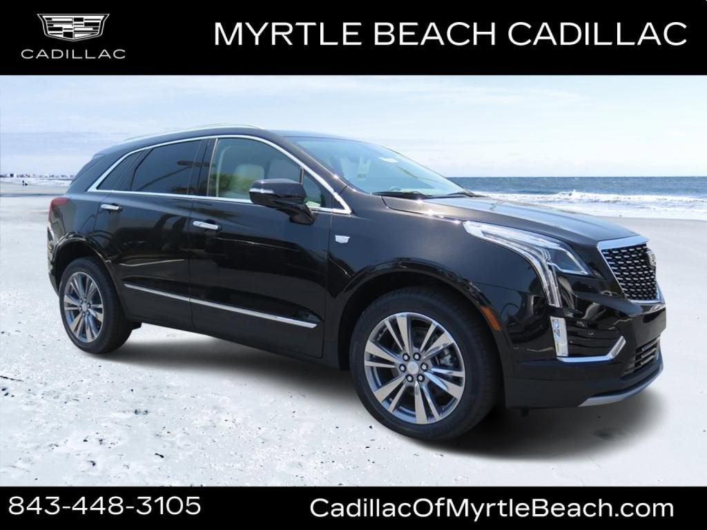 2026 Cadillac XT5 Premium Luxury in Stellar Black Metallic — front three-quarter view