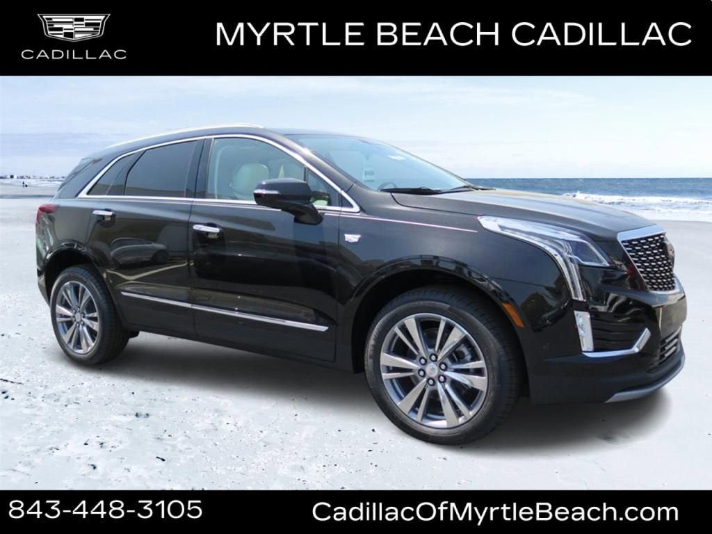 2026 Cadillac XT5 Premium Luxury in Stellar Black Metallic — front three-quarter view