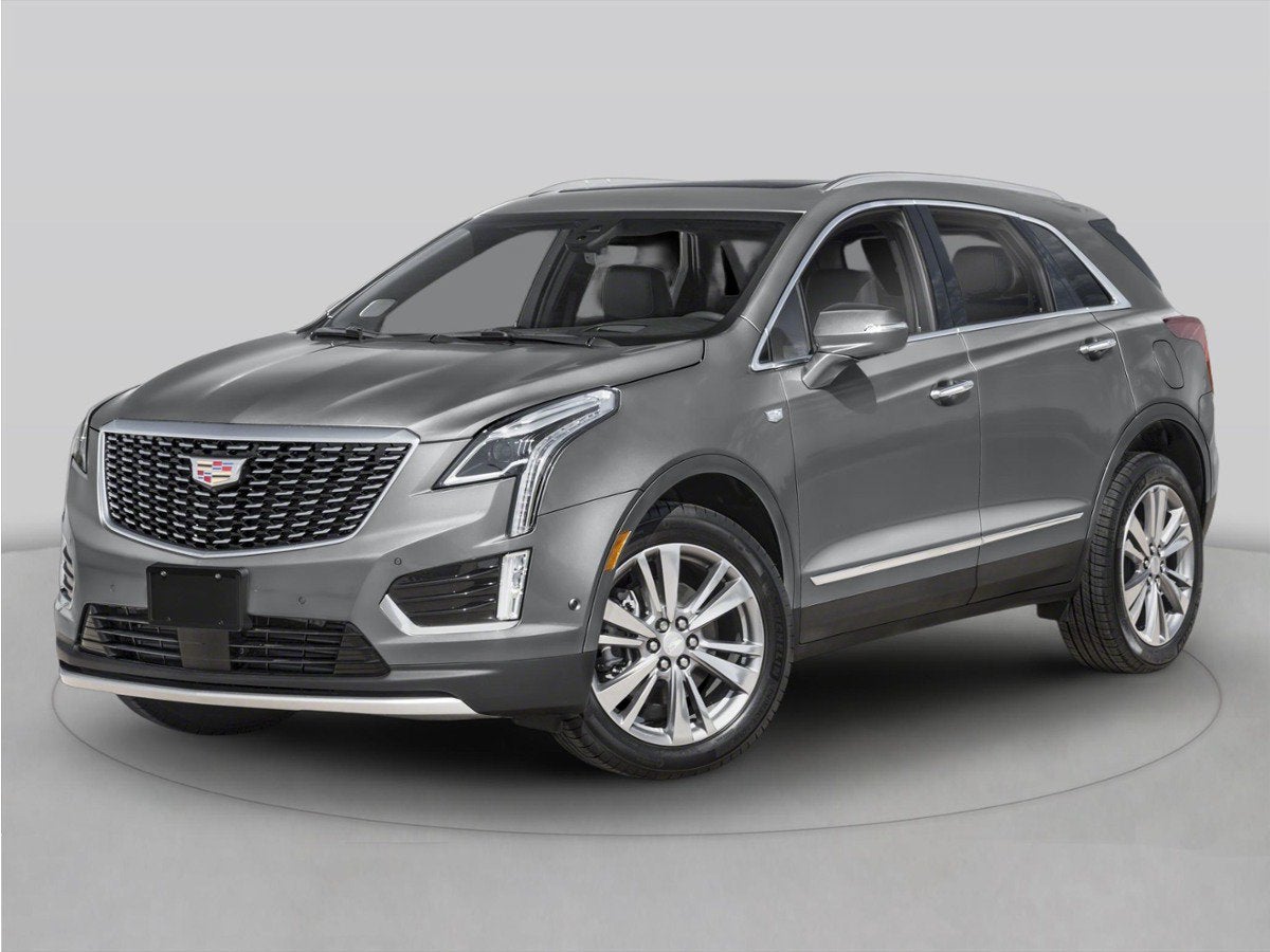 2026 Cadillac XT5 Premium Luxury in Crystal White Tricoat — front three-quarter view