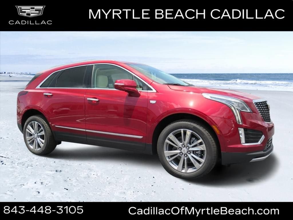 2026 Cadillac XT5 Premium Luxury in Radiant Red Tintcoat — front three-quarter view