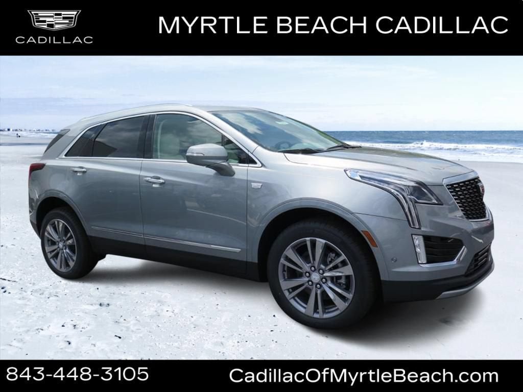 2026 Cadillac XT5 Premium Luxury in Argent Silver Metallic — front three-quarter view