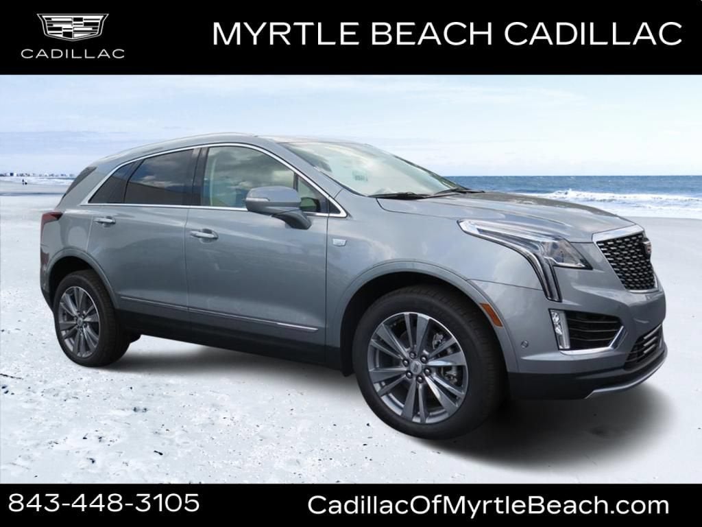 2026 Cadillac XT5 Premium Luxury in Argent Silver Metallic — front three-quarter view