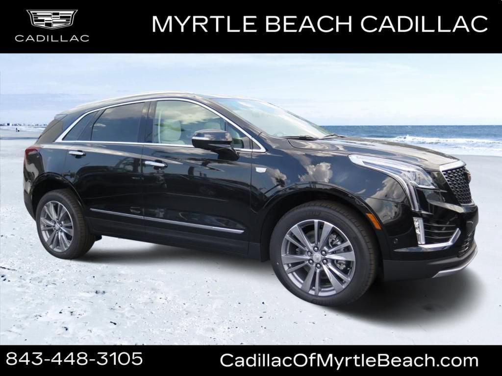 2026 Cadillac XT5 Premium Luxury in Stellar Black Metallic — front three-quarter view