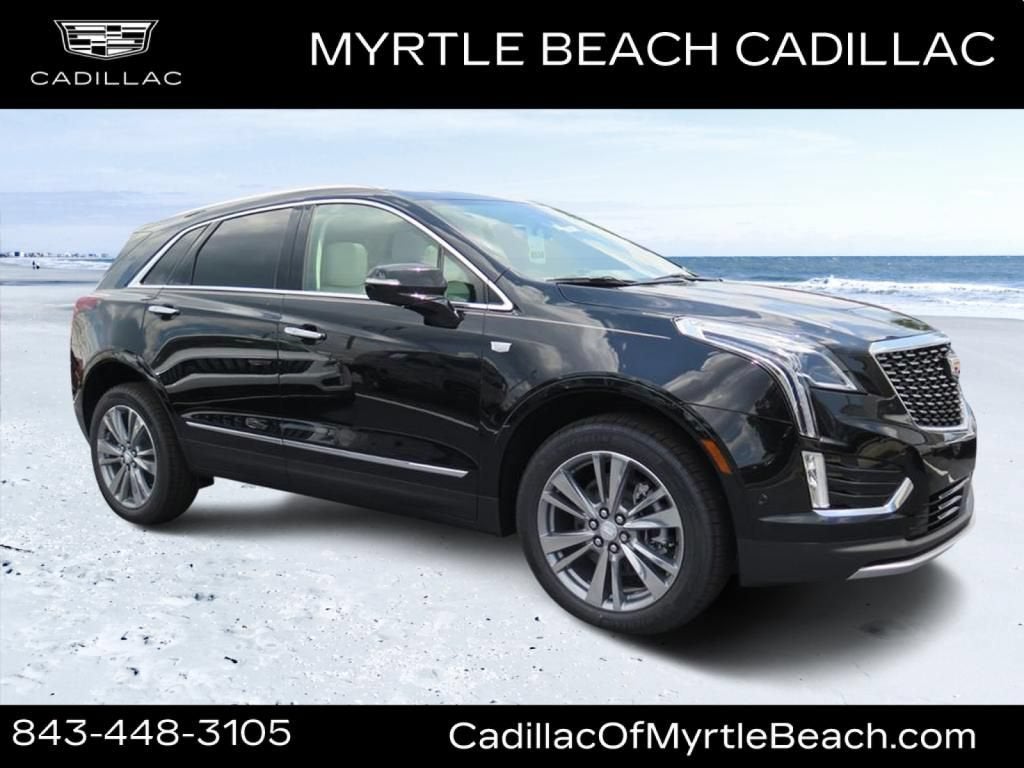 2026 Cadillac XT5 Premium Luxury in Stellar Black Metallic — front three-quarter view