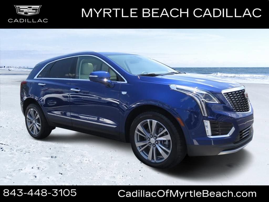 2024 Cadillac XT5 Premium Luxury in Opulent Blue Metallic — front three-quarter view