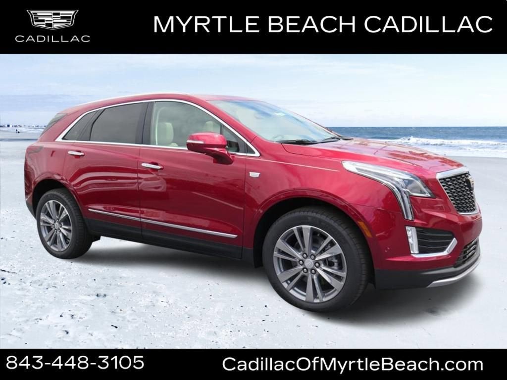2026 Cadillac XT5 Premium Luxury in Radiant Red Tintcoat — front three-quarter view