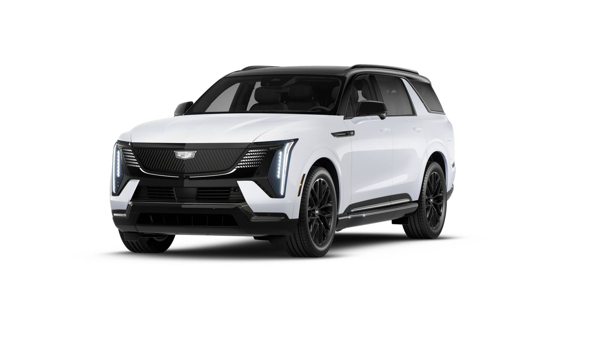 2026 Cadillac ESCALADE IQL Premium Sport in Vibrant White Tricoat — front three-quarter view