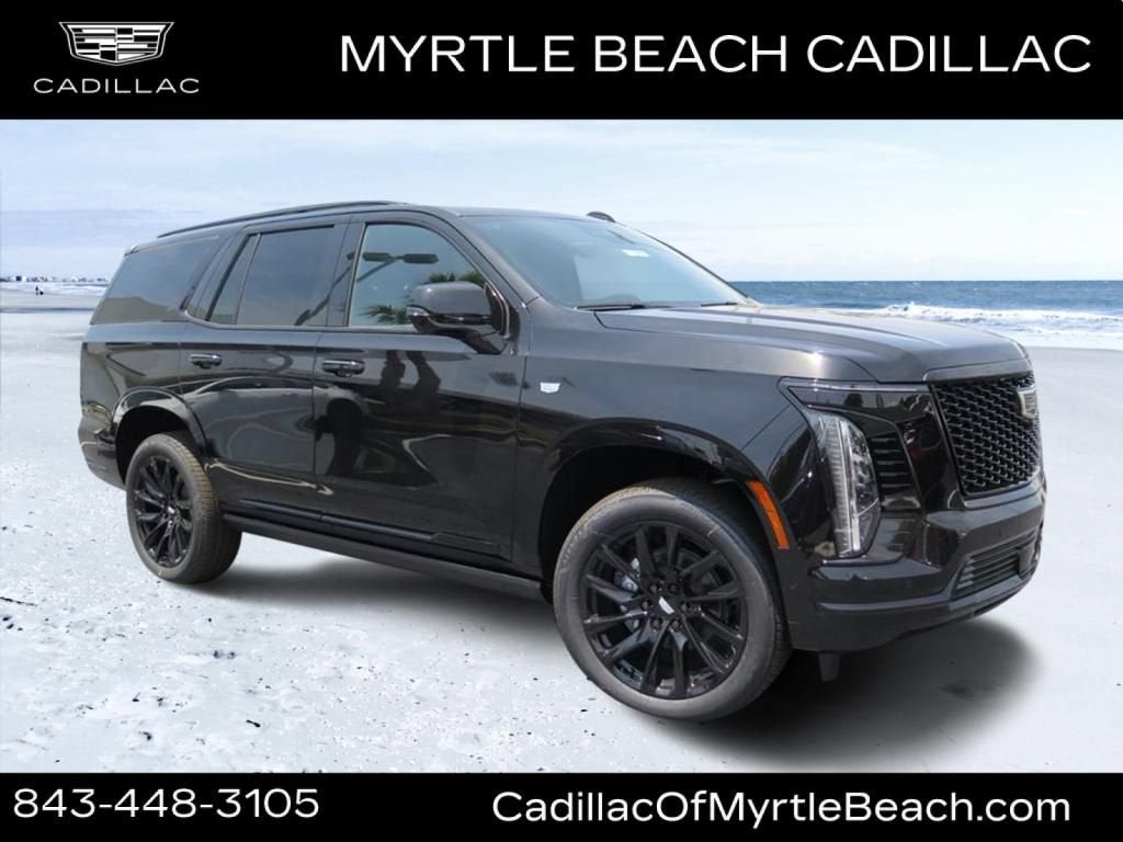 2026 Cadillac Escalade Sport in Black Raven — front three-quarter view