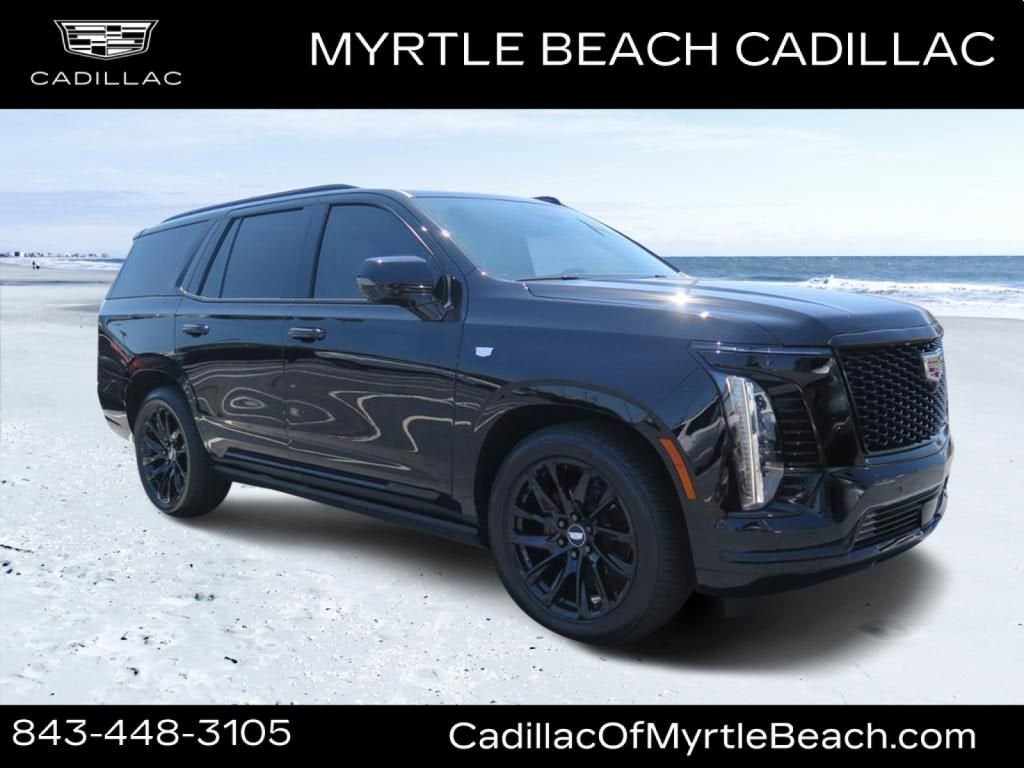 2025 Cadillac Escalade Sport Platinum in Black Raven — front three-quarter view