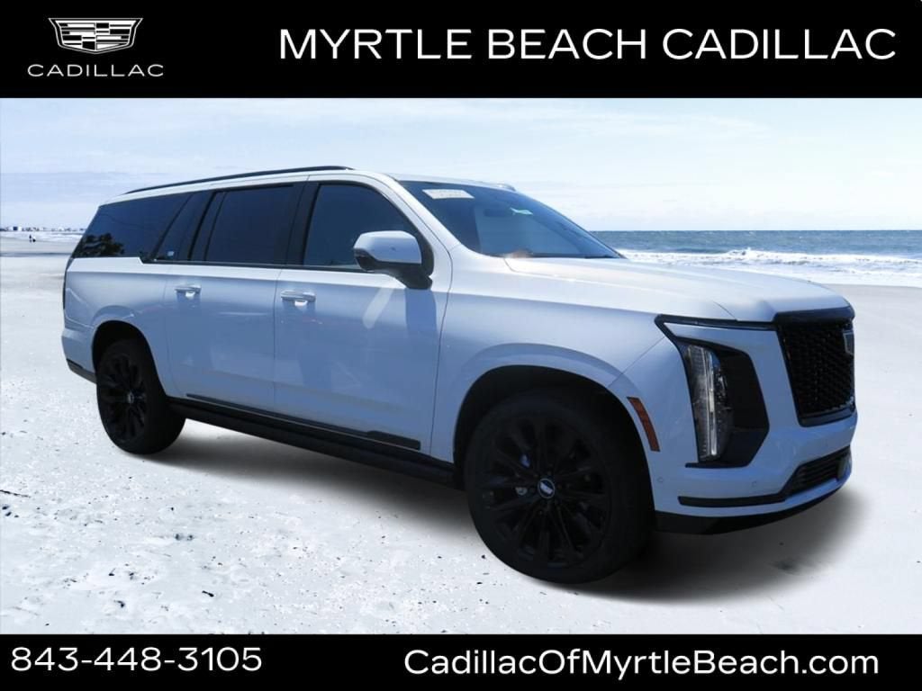 2026 Cadillac Escalade ESV Platinum Sport in Vibrant White Tricoat — front three-quarter view