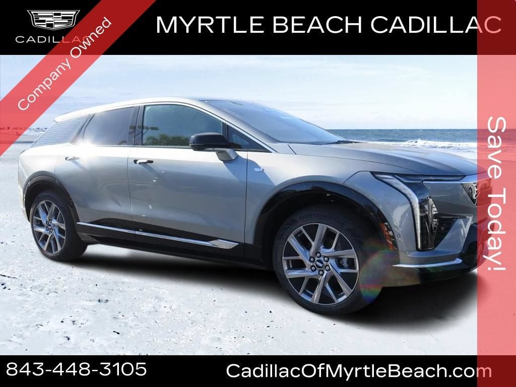 2026 Cadillac OPTIQ Premium Luxury in Argent Silver Metallic — front three-quarter view