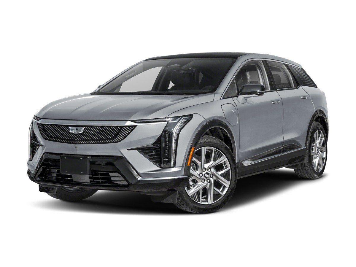 2026 Cadillac OPTIQ Premium Sport in Vibrant White Tricoat — front three-quarter view