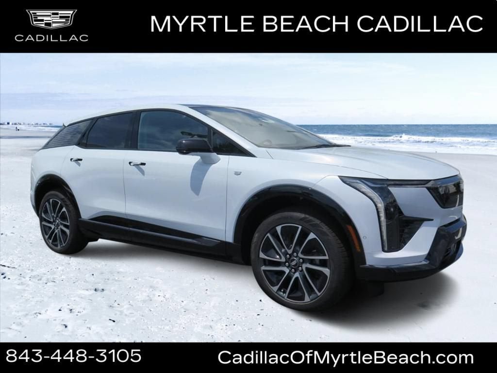 2027 Cadillac OPTIQ Premium Sport in Vibrant White Tricoat — front three-quarter view
